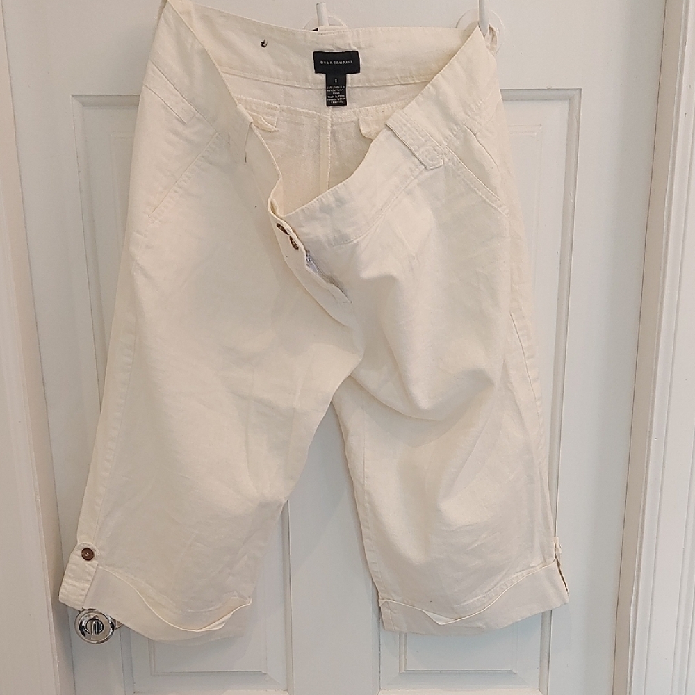 Women's Cream Cropped Pants